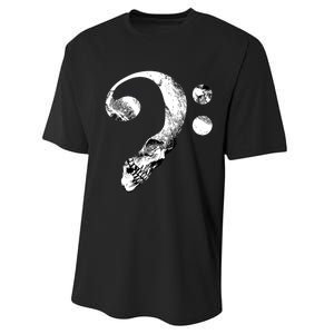 Skull Bass Clef Bass Player Musican Music Lover Guitar Performance Sprint T-Shirt