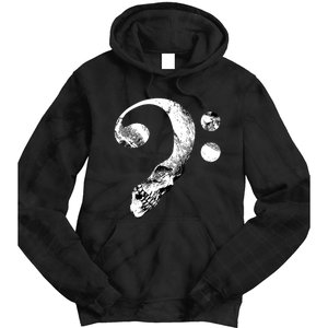 Skull Bass Clef Bass Player Musican Music Lover Guitar Tie Dye Hoodie