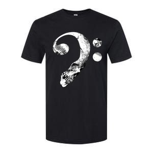 Skull Bass Clef Bass Player Musican Music Lover Guitar Softstyle CVC T-Shirt