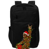 Santa Bigfoot Christmas Lights Rock Funny Sasquatch Believe Impact Tech Backpack