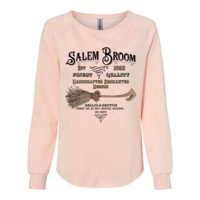 Salem Broom Company Est 1692 Halloween Classic Funny Witch Womens California Wash Sweatshirt