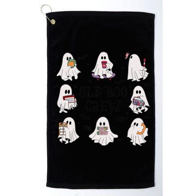 Slp Boo Crew Halloween Ghost Speech Therapy Speech Pathology Platinum Collection Golf Towel