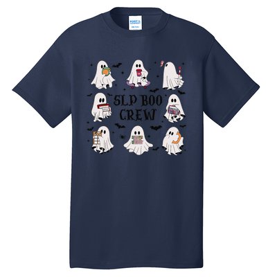 Slp Boo Crew Halloween Ghost Speech Therapy Speech Pathology Tall T-Shirt