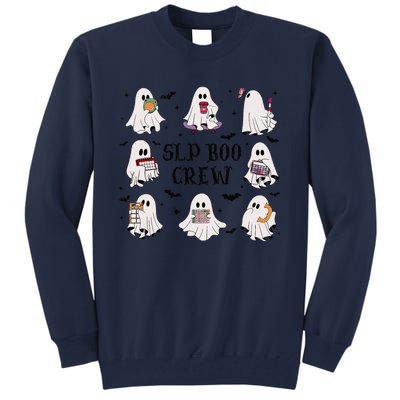 Slp Boo Crew Halloween Ghost Speech Therapy Speech Pathology Tall Sweatshirt