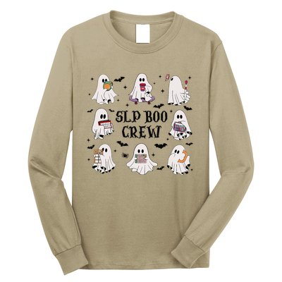 Slp Boo Crew Halloween Ghost Speech Therapy Speech Pathology Long Sleeve Shirt