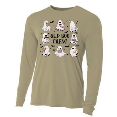 Slp Boo Crew Halloween Ghost Speech Therapy Speech Pathology Cooling Performance Long Sleeve Crew