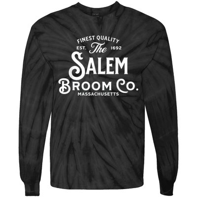 Salem Broom Company Est 1692 Halloween Classic Funny Witch Tie-Dye Long Sleeve Shirt