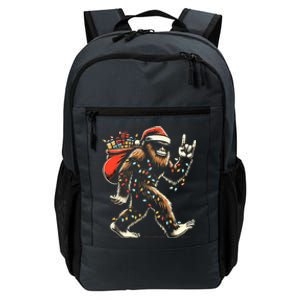 Santa Bigfoot Christmas Lights Funny Sasquatch Believe  Daily Commute Backpack