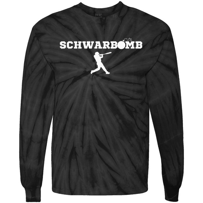 Schwarbomb Baseball Cotton Tie-Dye Long Sleeve Shirt