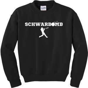 Schwarbomb Baseball Cotton Kids Sweatshirt