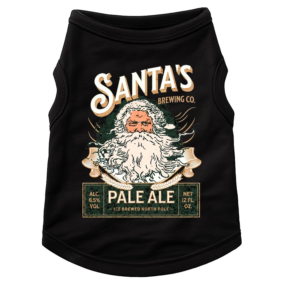 SantaS Brewing Company Pale Ale Fun Christmas Beer Ing Gift Doggie Tank