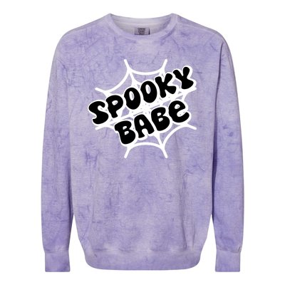 Spooky Babe Cute Halloween Party Costume Colorblast Crewneck Sweatshirt