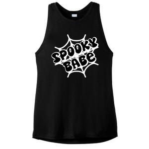 Spooky Babe Cute Halloween Party Costume Ladies PosiCharge Tri-Blend Wicking Tank