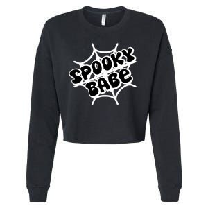 Spooky Babe Cute Halloween Party Costume Cropped Pullover Crew