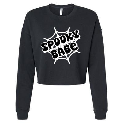 Spooky Babe Cute Halloween Party Costume Cropped Pullover Crew