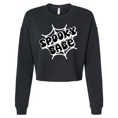 Spooky Babe Cute Halloween Party Costume Cropped Pullover Crew