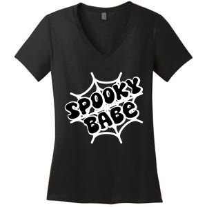 Spooky Babe Cute Halloween Party Costume Women's V-Neck T-Shirt