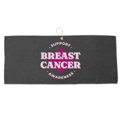 Support Breast Cancer Awareness Large Microfiber Waffle Golf Towel