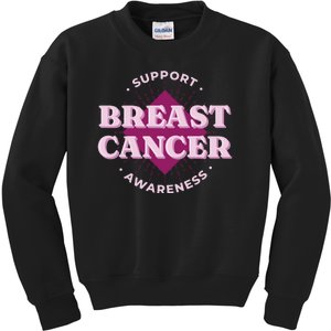 Support Breast Cancer Awareness Kids Sweatshirt