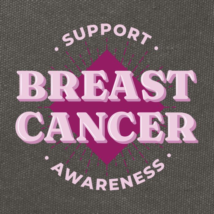Support Breast Cancer Awareness Cotton Canvas Backpack