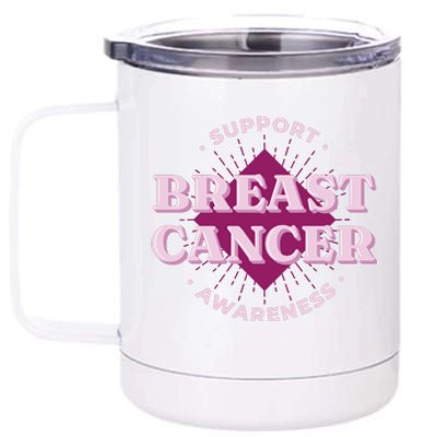 Support Breast Cancer Awareness 12 oz Stainless Steel Tumbler Cup