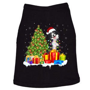 Santa Border Collie Dog Christmas Tree Light Funny Xmas Dog Doggie Tank