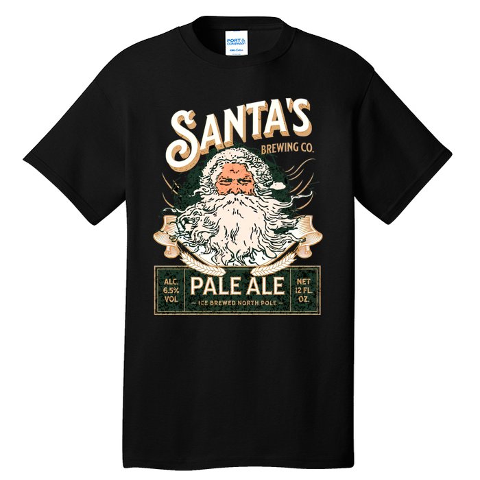 SantaS Brewing Company Pale Ale Fun Christmas Beer Drinking Tall T-Shirt