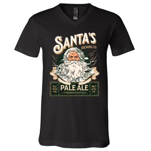 SantaS Brewing Company Pale Ale Fun Christmas Beer Drinking V-Neck T-Shirt