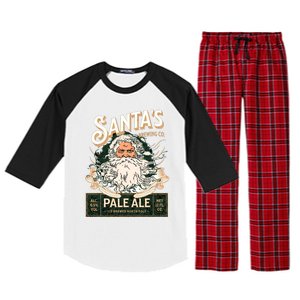 SantaS Brewing Company Pale Ale Fun Christmas Beer Drinking Raglan Sleeve Pajama Set