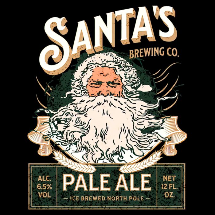 SantaS Brewing Company Pale Ale Fun Christmas Beer Drinking 16 in Basic Backpack