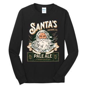 SantaS Brewing Company Pale Ale Fun Christmas Beer Drinking Tall Long Sleeve T-Shirt