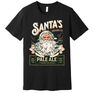 SantaS Brewing Company Pale Ale Fun Christmas Beer Drinking Premium T-Shirt