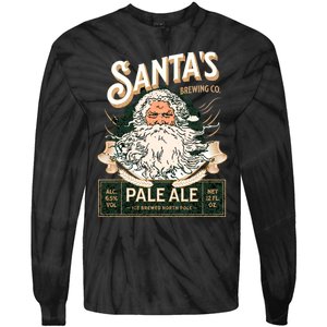 SantaS Brewing Company Pale Ale Fun Christmas Beer Drinking Tie-Dye Long Sleeve Shirt