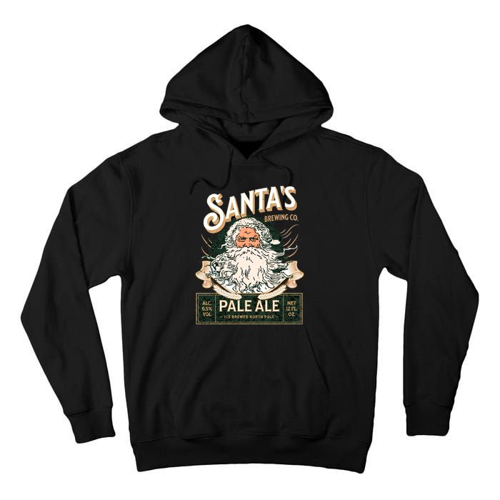 SantaS Brewing Company Pale Ale Fun Christmas Beer Drinking Tall Hoodie