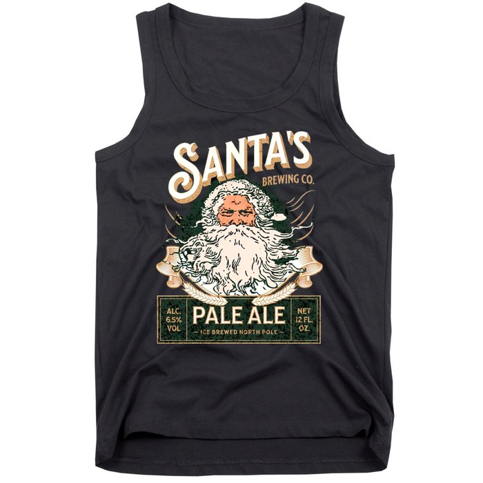 SantaS Brewing Company Pale Ale Fun Christmas Beer Drinking Tank Top