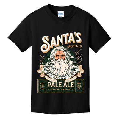 SantaS Brewing Company Pale Ale Fun Christmas Beer Drinking Kids T-Shirt