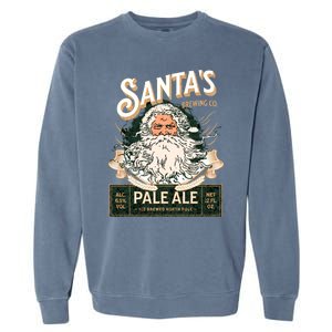 SantaS Brewing Company Pale Ale Fun Christmas Beer Drinking Garment-Dyed Sweatshirt