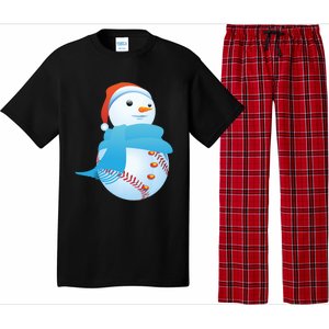 Snow Baseball Christmas Yule Sports Lovers Gift Cool Gift Pajama Set