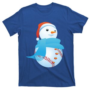 Snow Baseball Christmas Yule Sports Lovers Gift Cool Gift T-Shirt