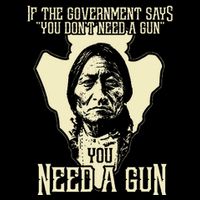 Sitting Bull Chief Gun Retro Arrow Head Cooling Performance Crew T-Shirt