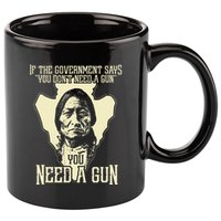 Sitting Bull Chief Gun Retro Arrow Head 11oz C Handle Ceramic Mug