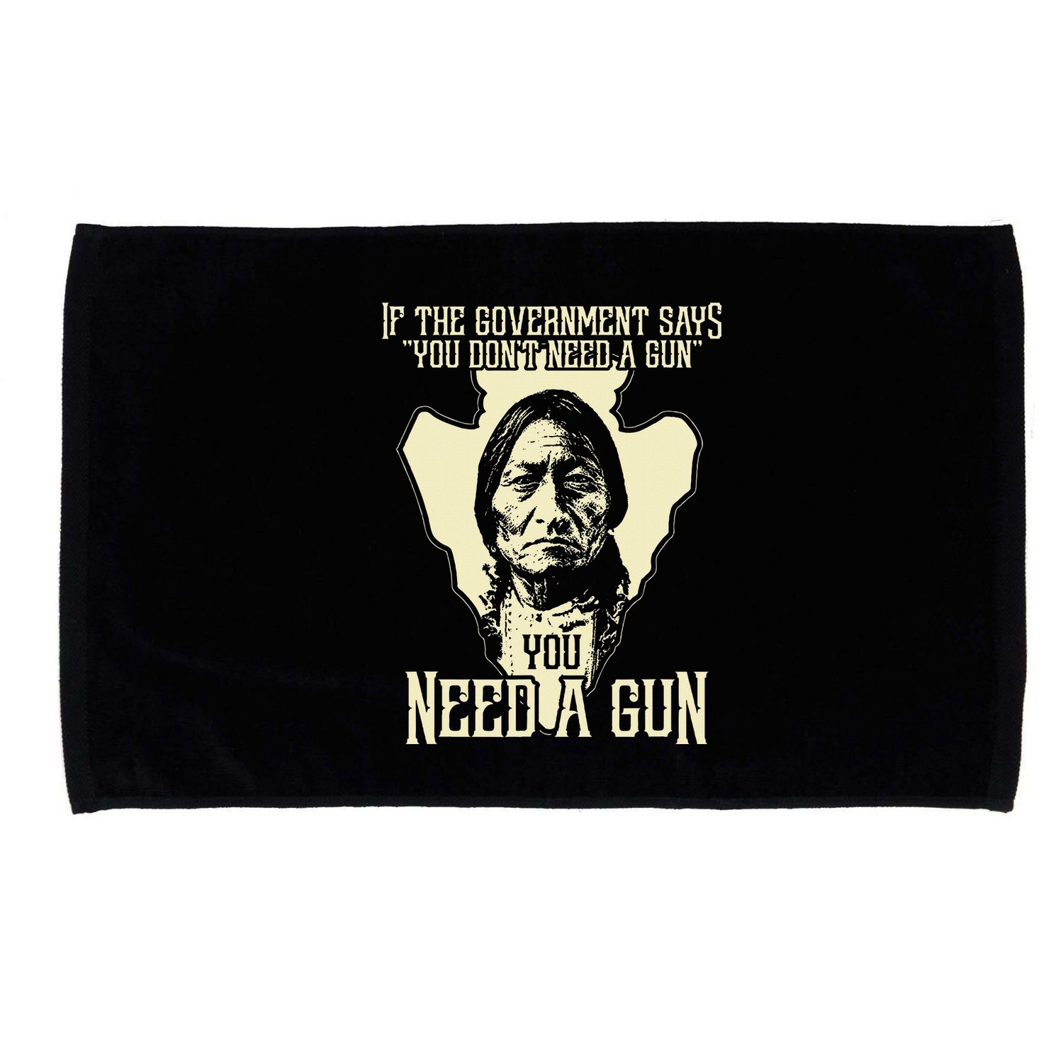 Sitting Bull Chief Gun Retro Arrow Head Microfiber Hand Towel