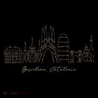 Signature Barcelona City Skyline Catalonia Spain Souvenir Tank Top