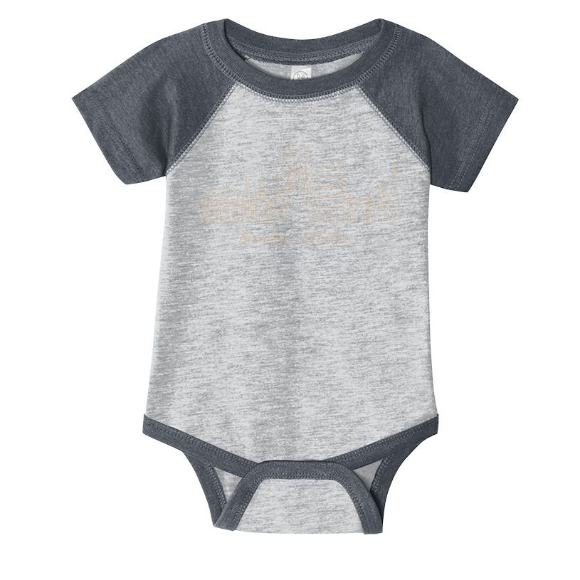 Signature Barcelona City Skyline Catalonia Spain Souvenir Infant Baby Jersey Bodysuit