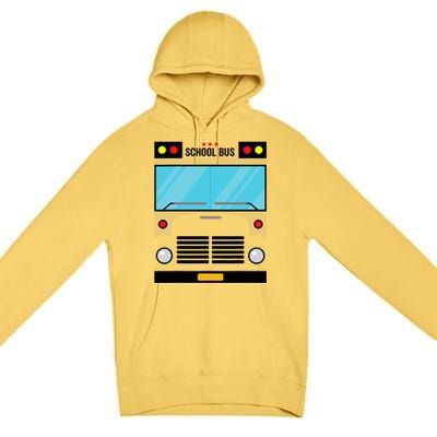 School Bus Costume Simple Halloween Costume Premium Pullover Hoodie