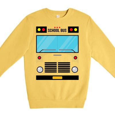 School Bus Costume Simple Halloween Costume Premium Crewneck Sweatshirt