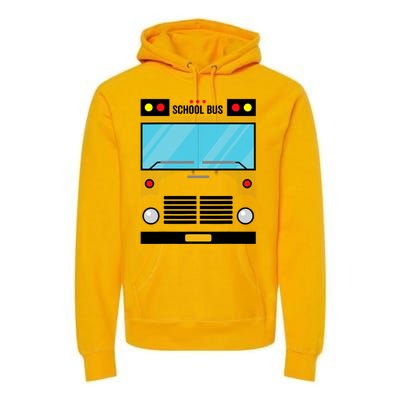 School Bus Costume Simple Halloween Costume Premium Hoodie