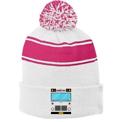 School Bus Costume Simple Halloween Costume Stripe Pom Pom Beanie