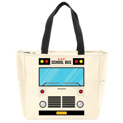 School Bus Costume Simple Halloween Costume Zip Tote Bag