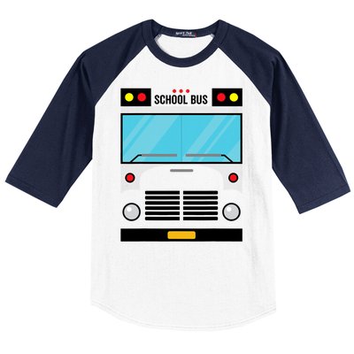 School Bus Costume Simple Halloween Costume Baseball Sleeve Shirt